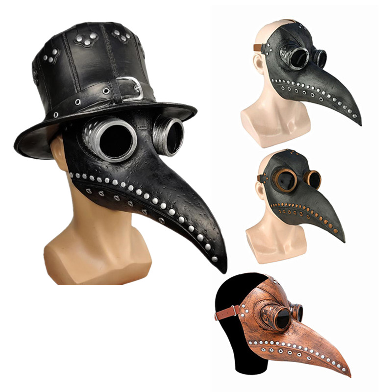 5pc Black Rubber Plague Doctor - Disposable Surgical Mask ulasan dan harga