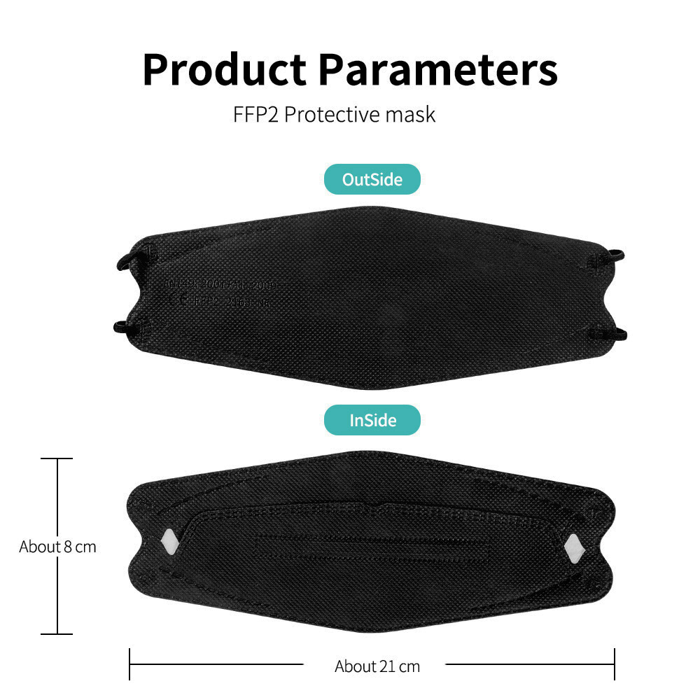 Masks FFP2 Face Masks KN95 Col - Disposable Surgical Mask ulasan dan harga
