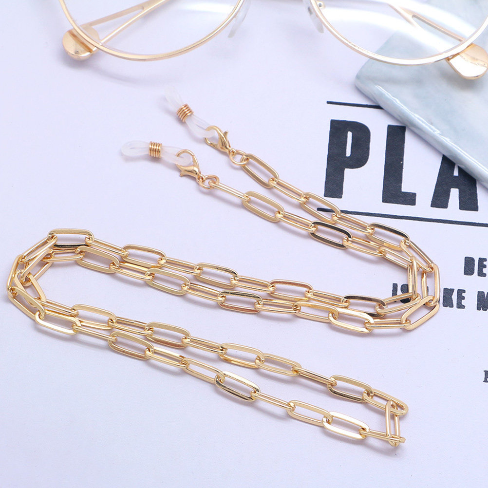 Gold Paperclip Link Mask Lanya - Mask Chain Holder ulasan dan harga